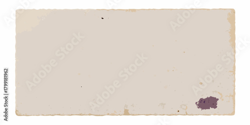 Aged paper texture with distressed edges and subtle stains for vintage design backgrounds