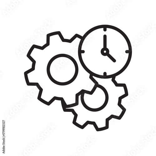 Operational working hours icon vector design in trendy style