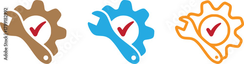  Manufacturing flat vector icons. Service vector icon designs 