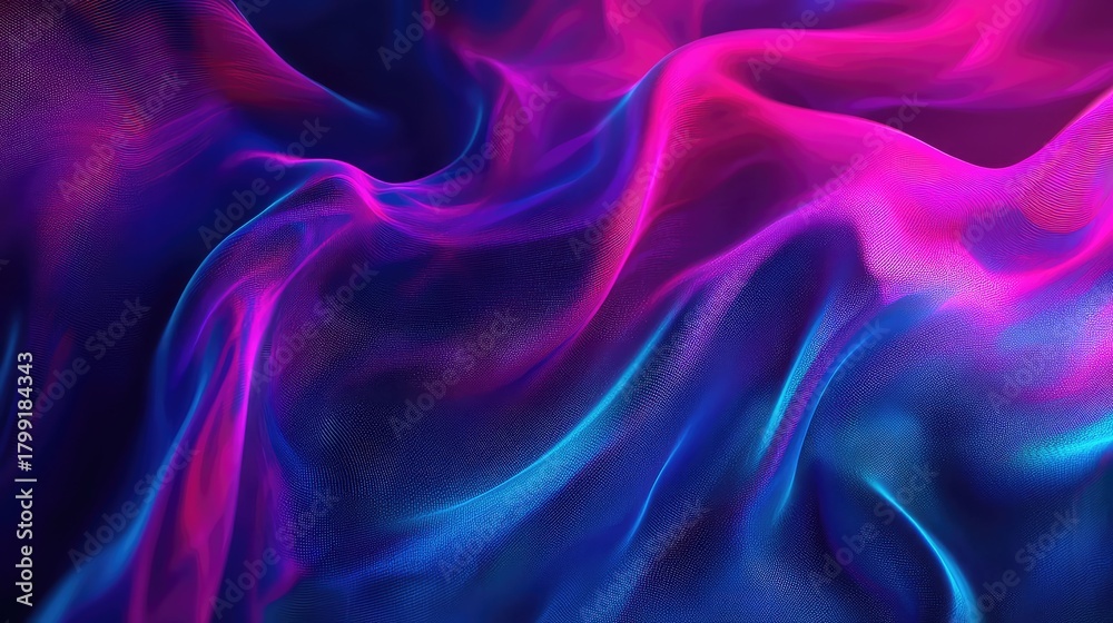 Obraz premium Abstract digital waves creating vibrant neon light background