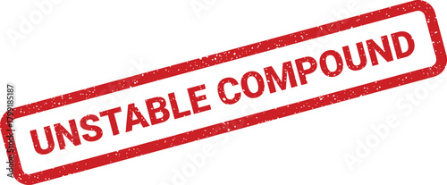 Distinctive red rectangular grunge stamp displaying an urgent message regarding a hazardous chemical compound