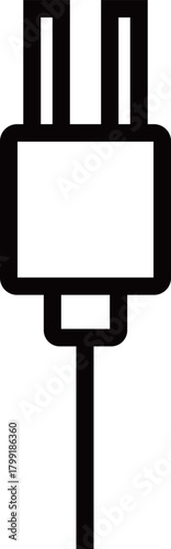 電源プラグのフラットアイコン
