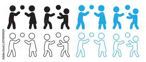 People juggling and playing with ball vector icon set, teamwork.