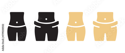 Body shape transformation concept showing before and after weight.