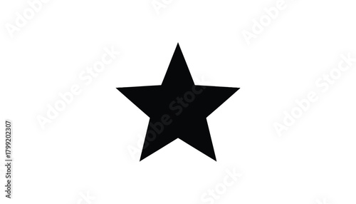 Black star icon simple flat design element isolated on white background for app and web design