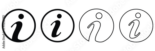 information icon, info symbol. hint information. vector illustration. Information sign icon. Info symbol. Info and Faq icon. Info icons set. Info button. . Black info button. Info symbol. Vector EPS 