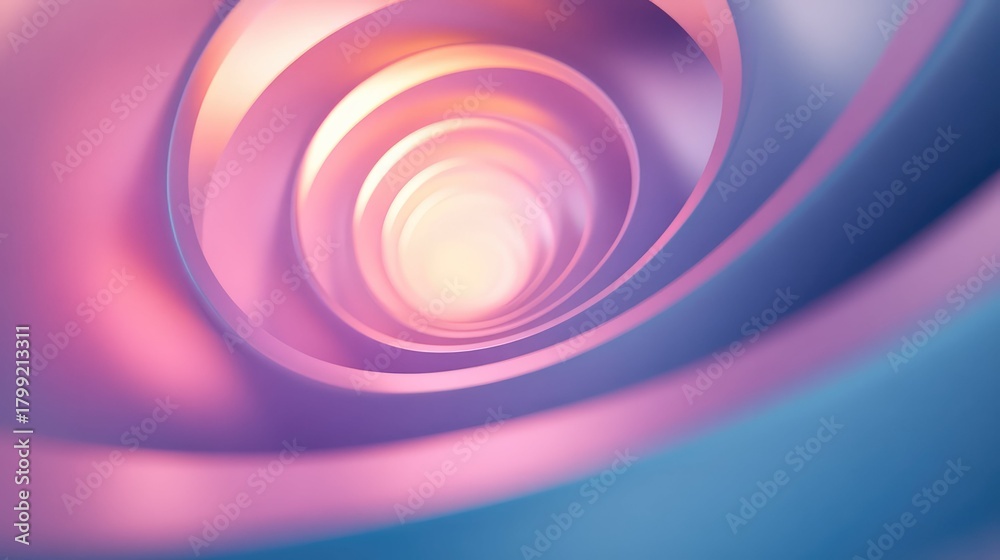 Fototapeta premium Abstract spiral tunnel swirling light futuristic background