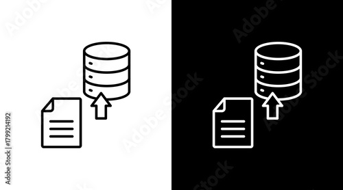 Data Loading White Icon Set Design