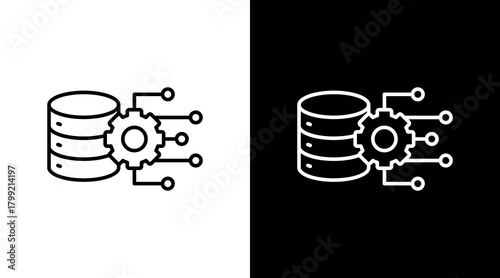Data Engineer White Icon Set Design