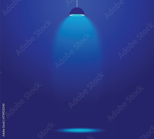 light bulb on blue background