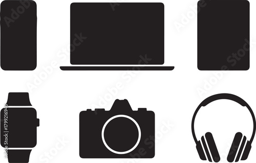 Modern gadgets collection for technology concepts