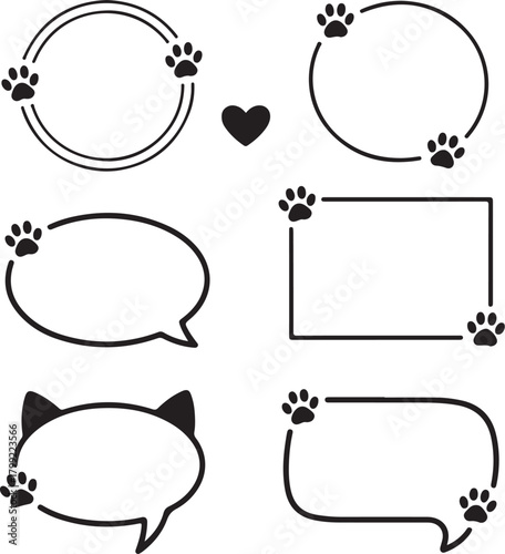 Cute frames with paw prints for pet lovers