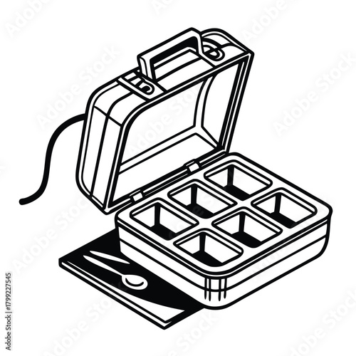 Black and white depicts a muffin pan with a recipe book nearby