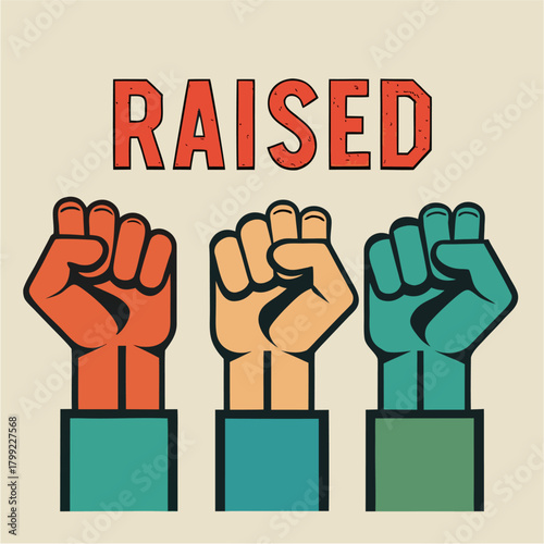 Raised Fists of Solidarity