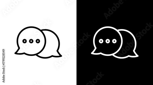 Discussion White Icon Set Design