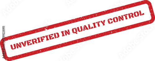 Textured rectangular stamp symbol indicating an unverified status within comprehensive quality control procedures