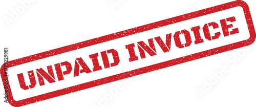 This stamp vector features a clear message indicating an outstanding bill or invoice requiring payment