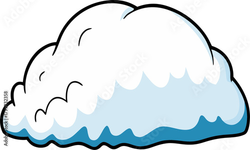 Simple Cartoon Fluffy Cloud
