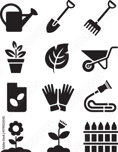 Gardening tools and plants for spring projects