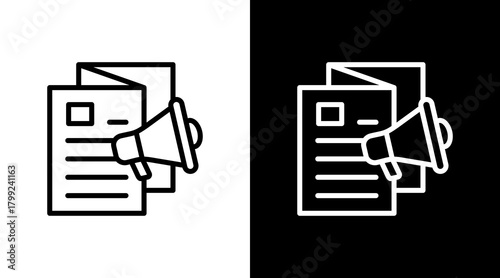 Brand Awareness White Icon Set Design