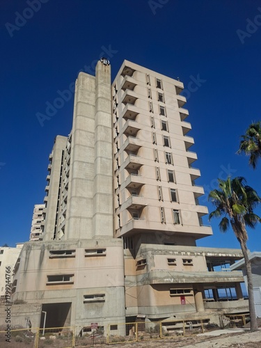 Close up photo of Varosha city, Famagusta, Cyprus, 16th of November, 2025.