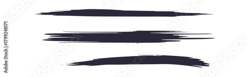 お正月や和風なデザインに使えるブラシストローク。毛筆の筆跡。筆文字。