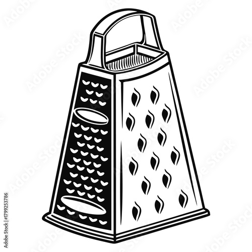 Black and white grater offers versatile grating options for culinary enthusiasts worldwide
