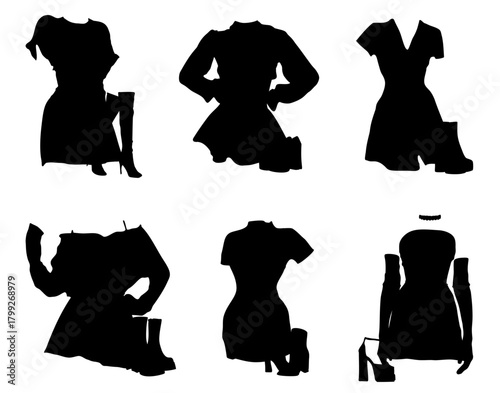 Woman clothes collection. Summer fashion garment.