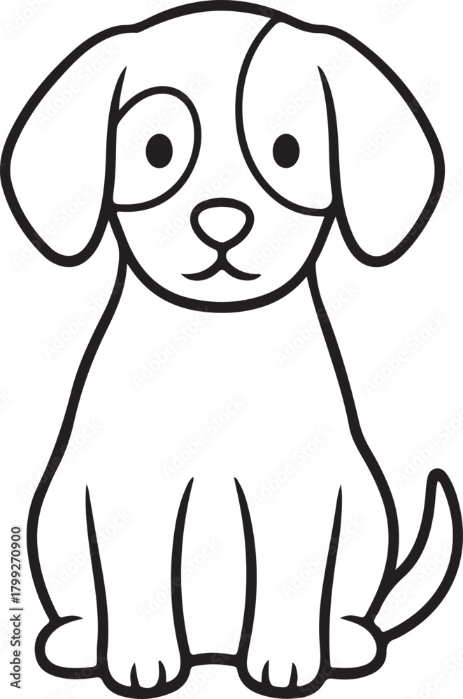 Obraz premium PrintAdorable puppy with a spot over one eye
