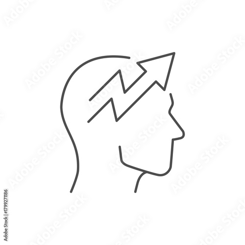 Self development line outline icon