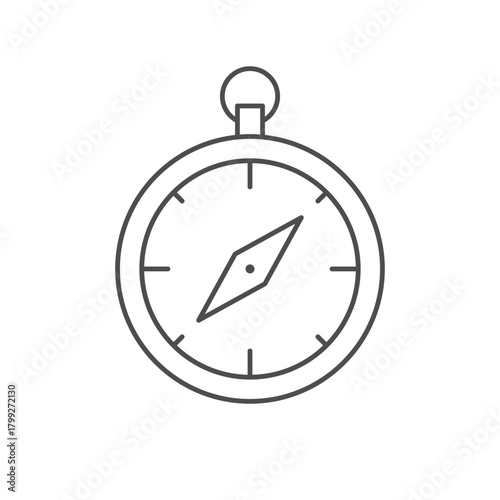 Navigational compass line outline icon