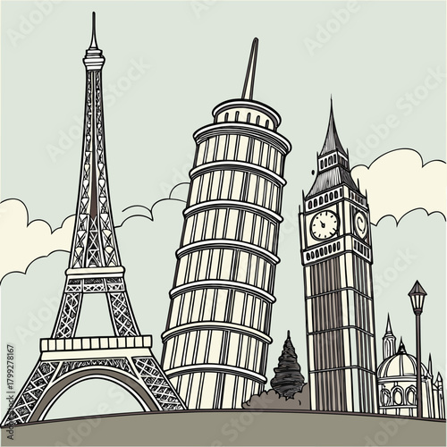 eiffel tower vector