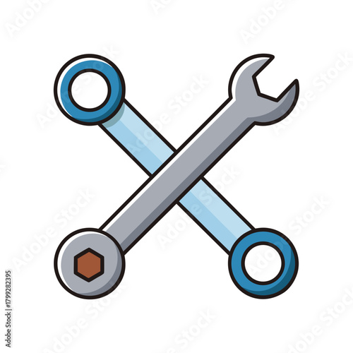 axle spanner vector illustration