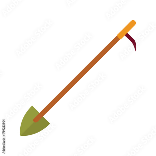 garden hoe vector illustration