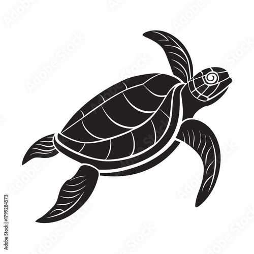 Sea Turtle Deep Ocean Glider Marine Silhouette