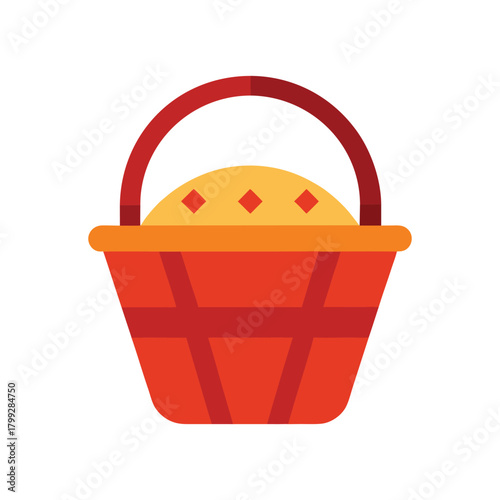 harvesting basket vector illustration