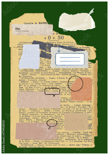 古い文字 敗れた紙のあしらい 吹き出し インデックス 装飾 古いページの背景 ベクター