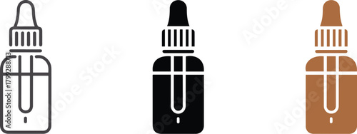 Set of kitchen knives and utensils with an isolated black liquid shaker container