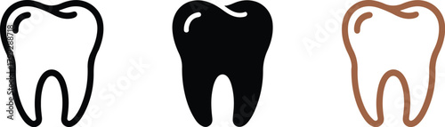 Cartoon vector illustration of a tooth icon with a man's drawing for dental care and medical health symbol