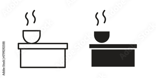 Turkish bath icon illustrations collection. editable stroke outline and flat style