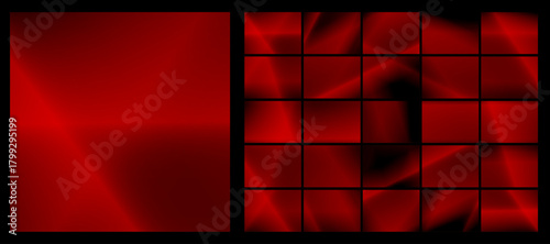 Collection of deep red gradient backgrounds, intense, representing passion and drama, for digital design, "Innovate & Grow" concept