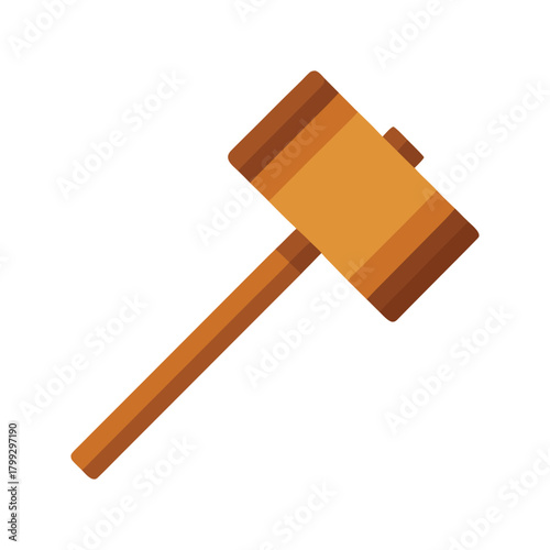 wooden mallet vector illustration