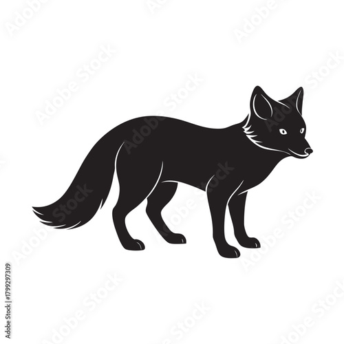 Arctic Fox Winter Stalker Animal Silhouette