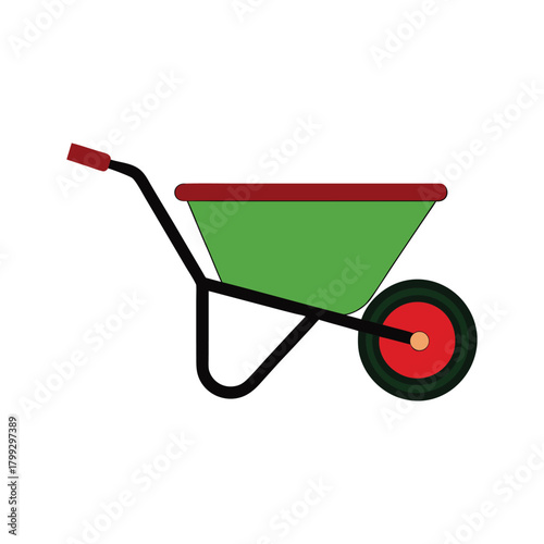 wheelbarrow vector illustration