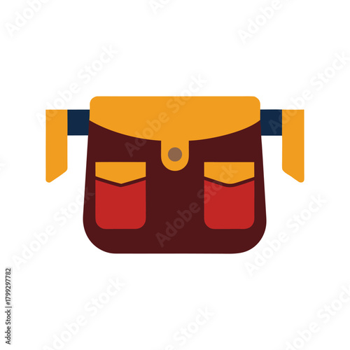 vector illustration of a tool belt