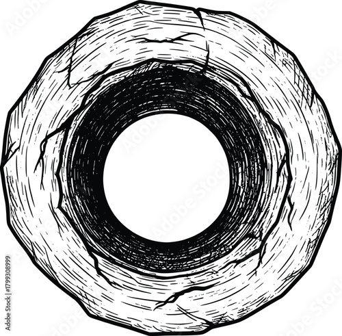 Natural Cave Passageway Sketch 