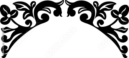 traditional pattern of sumatera. floral pattern with dark color