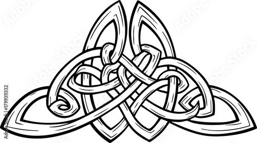 Intricate Celtic knotwork design embodies timeless tradition and enduring symbolism, perfect for cultural projects and elegant branding.