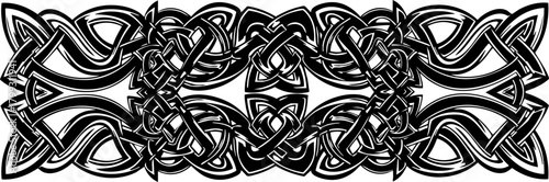 Intricate Celtic knotwork border design evokes heritage and timeless elegance for decorative applications and cultural projects