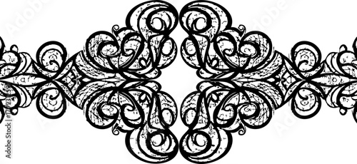 Elegant ornamental flourish adds vintage charm and sophisticated detail to any design project or decorative element.